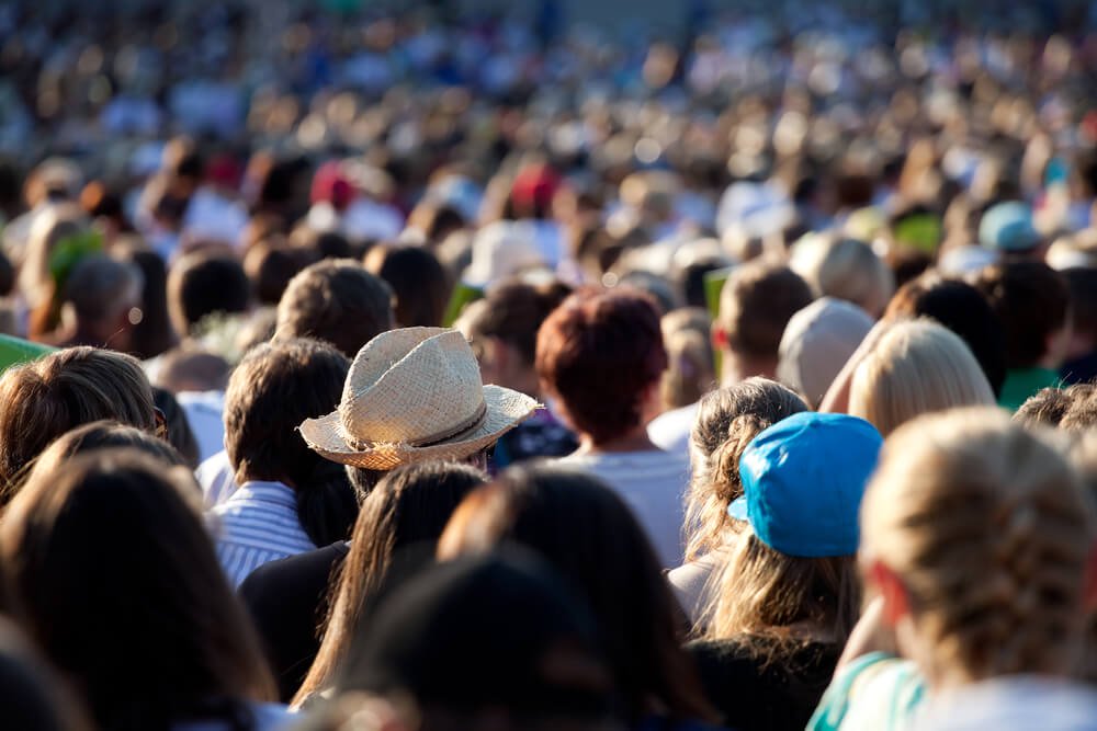 crowd in sporting event